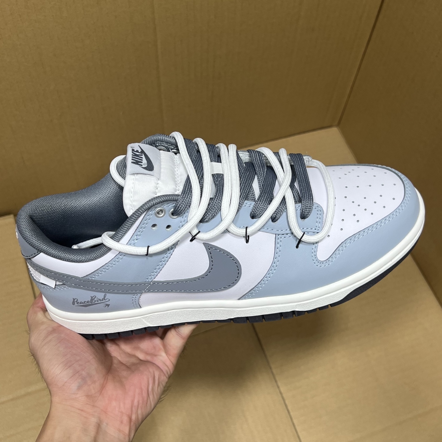 Nike Dunk Low White Grey Fog, Custom Edition Available in Multiple Sizes 5 i1758647263889 5885 0 0