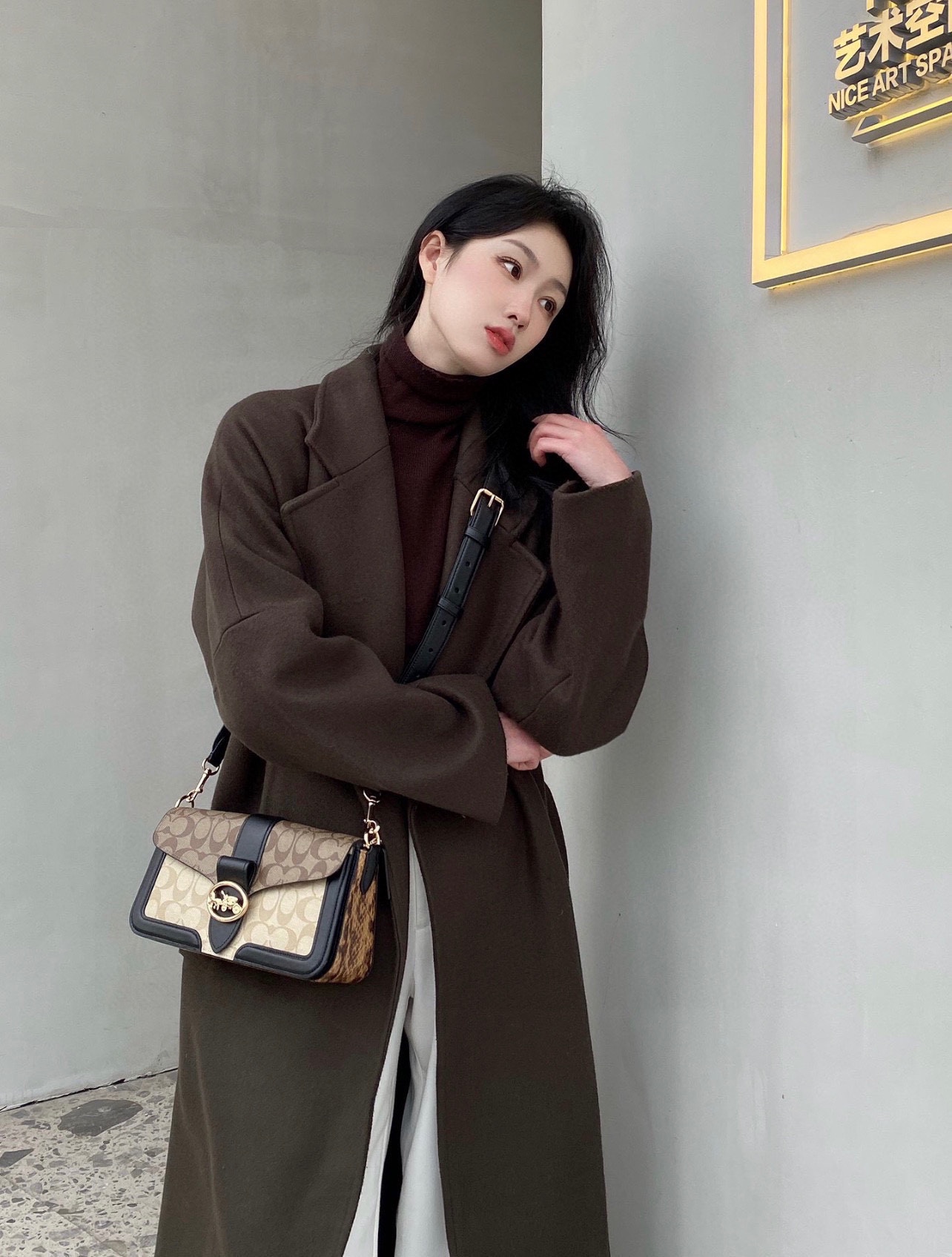 蔻驰Georgie酒神包💰300
经典双色老花tabby斜挎包,短肩带加长肩带组合,复古的tabby 风格,可手提可腋下可斜挎,中古风腋下搭小西服,超级酷帅,搭配最新的椭圆马车logo,辨识度极高。
规格:27*14*7cm