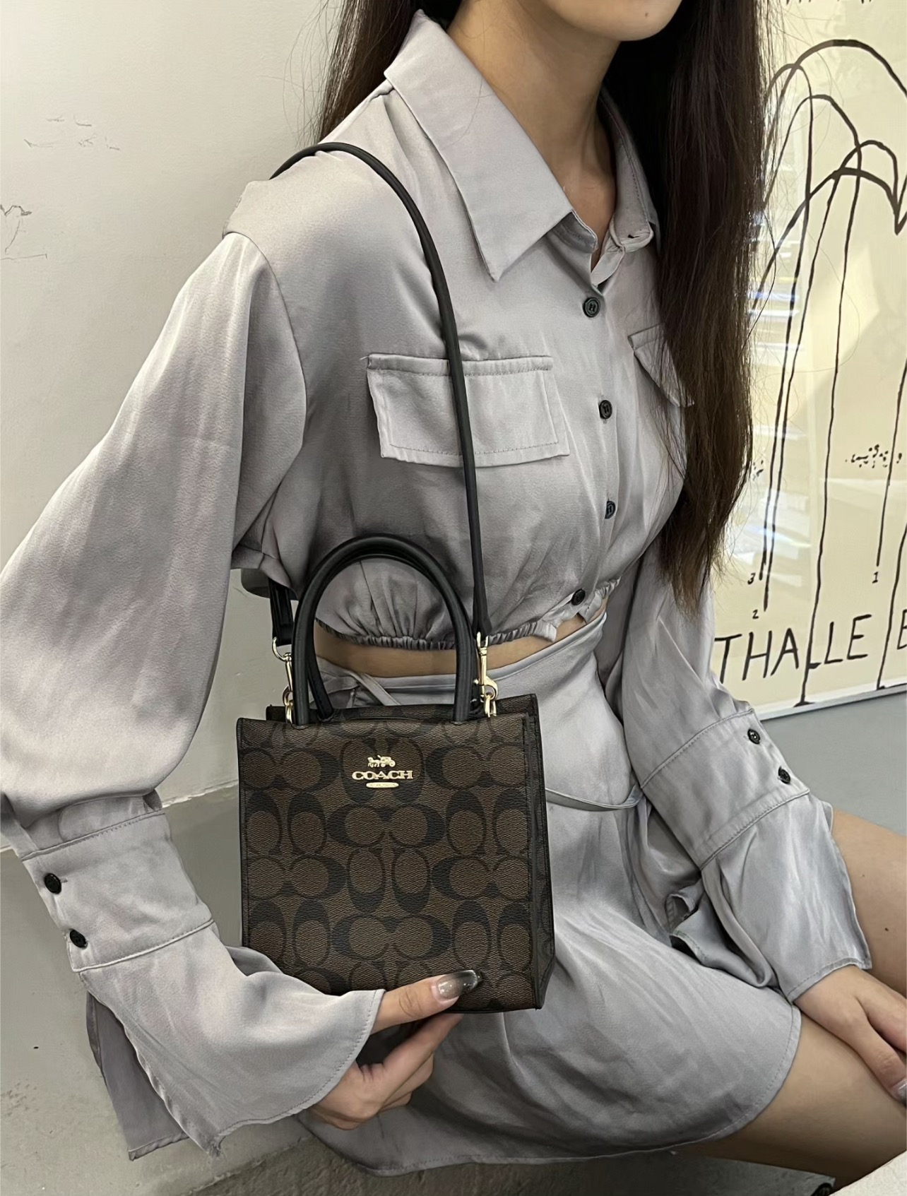 Coach蔻驰Carry琴谱包💰220 竖版版型设计,手提稳重大方,斜挎俏皮灵动,小包包大容量,可放手机充电宝等随身物品,真的超级值得推荐。 规格:17*16*8cm