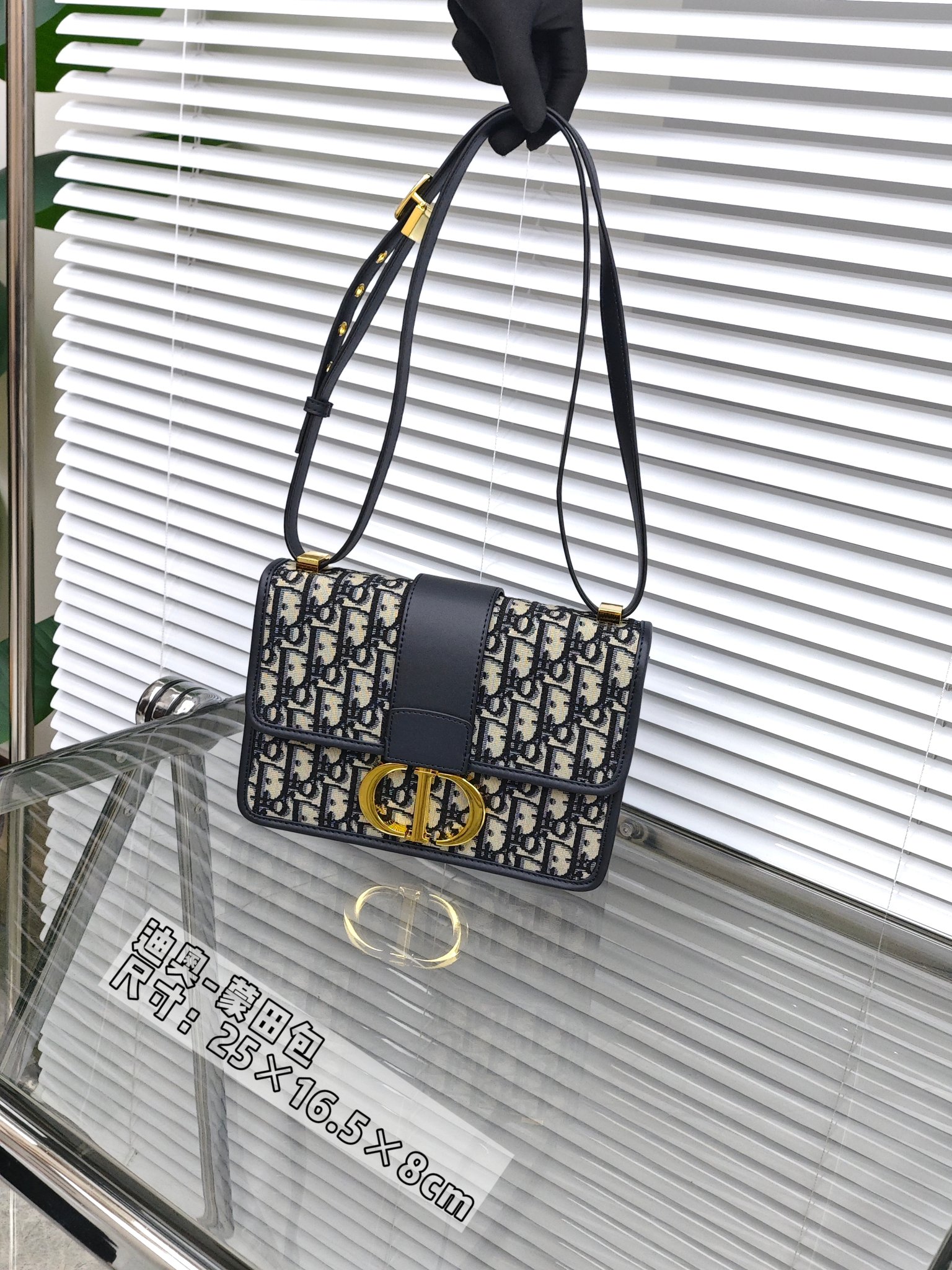 🛒Dior迪奥蒙田包¥260 尺寸:25×16.5×8cm 简介:锁扣翻盖式开合,空间宽敞,内置拉链暗袋,可放下手机充电宝等日常随身物品,背带可拆卸可调节,可腋下可斜挎背。