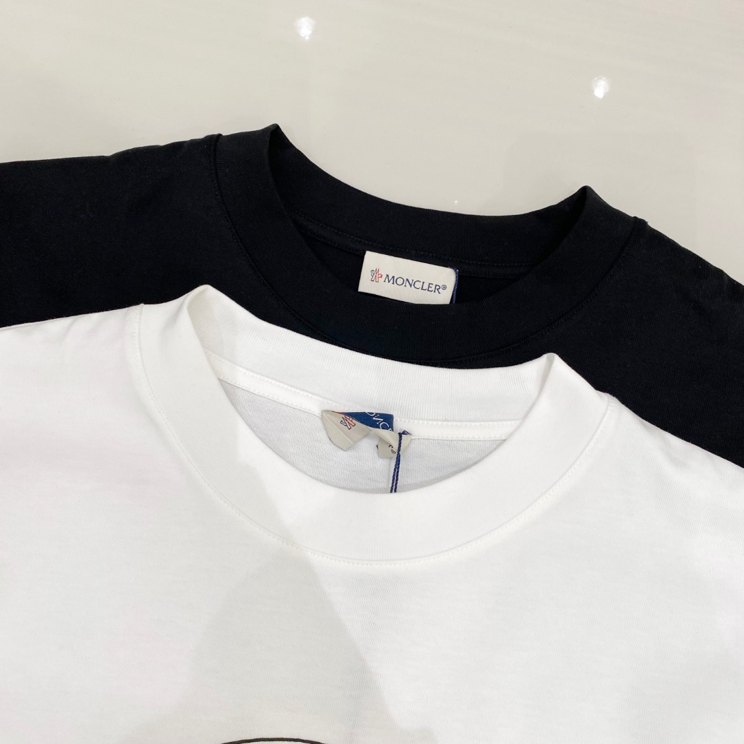  Mon*🆕 2025ss春夏新款棉质圆领短袖T恤 胸前完美配色印花工艺 顶级丝光棉面料定制 标准版型
