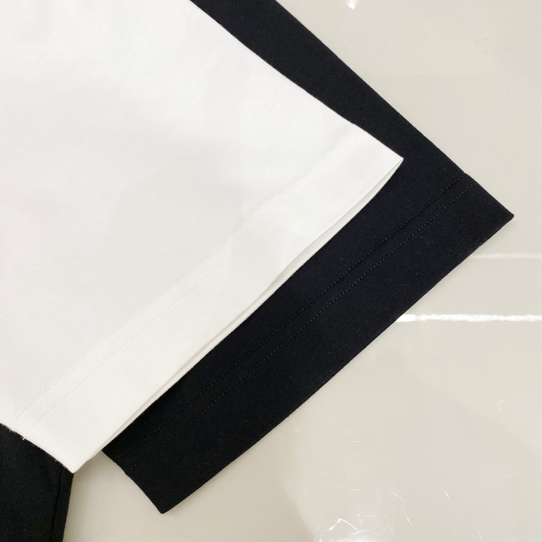  Mon*🆕 2025ss春夏新款棉质圆领短袖T恤 胸前完美配色印花工艺 顶级丝光棉面料定制 标准版型
