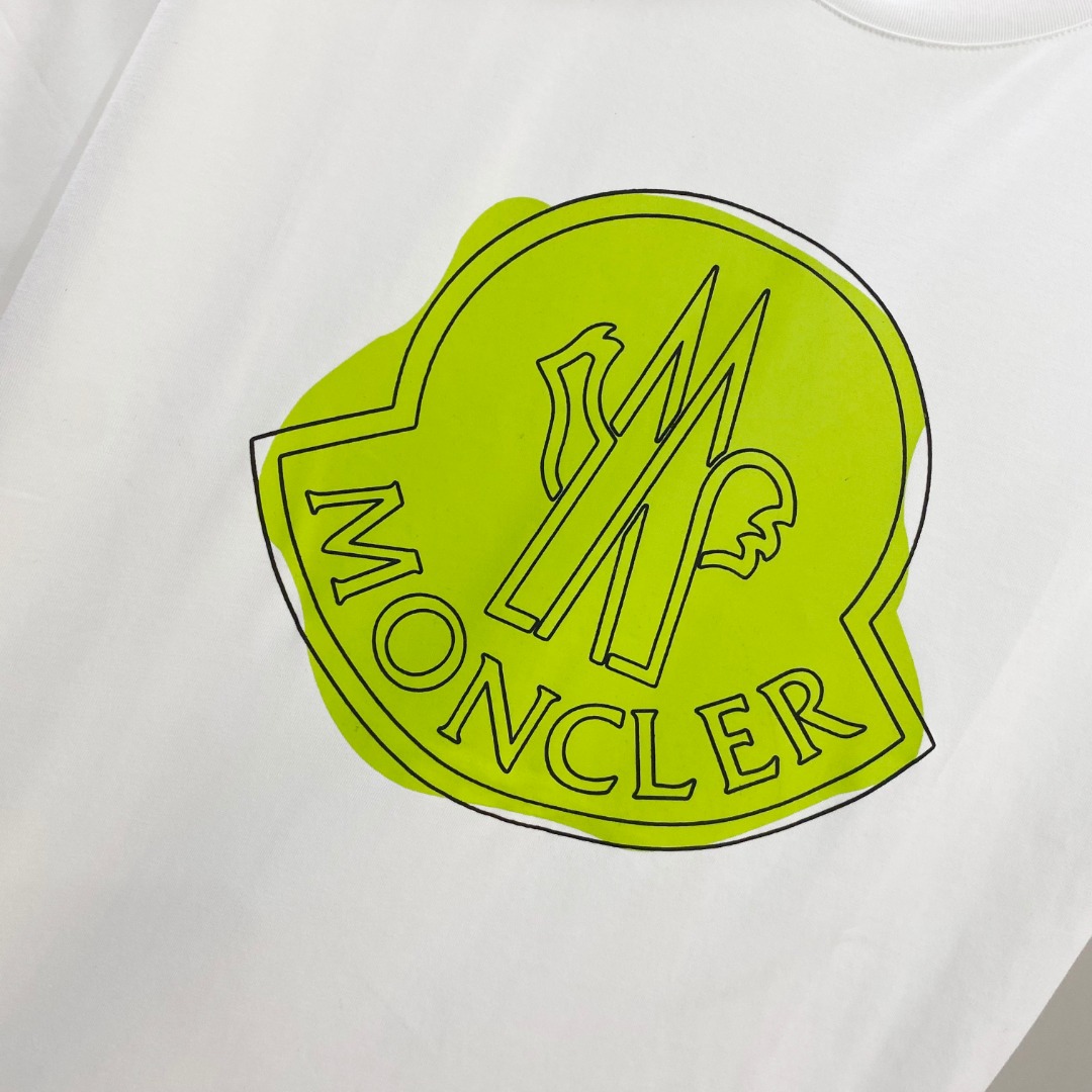  Mon*🆕 2025ss春夏新款棉质圆领短袖T恤 胸前完美配色印花工艺 顶级丝光棉面料定制 标准版型
