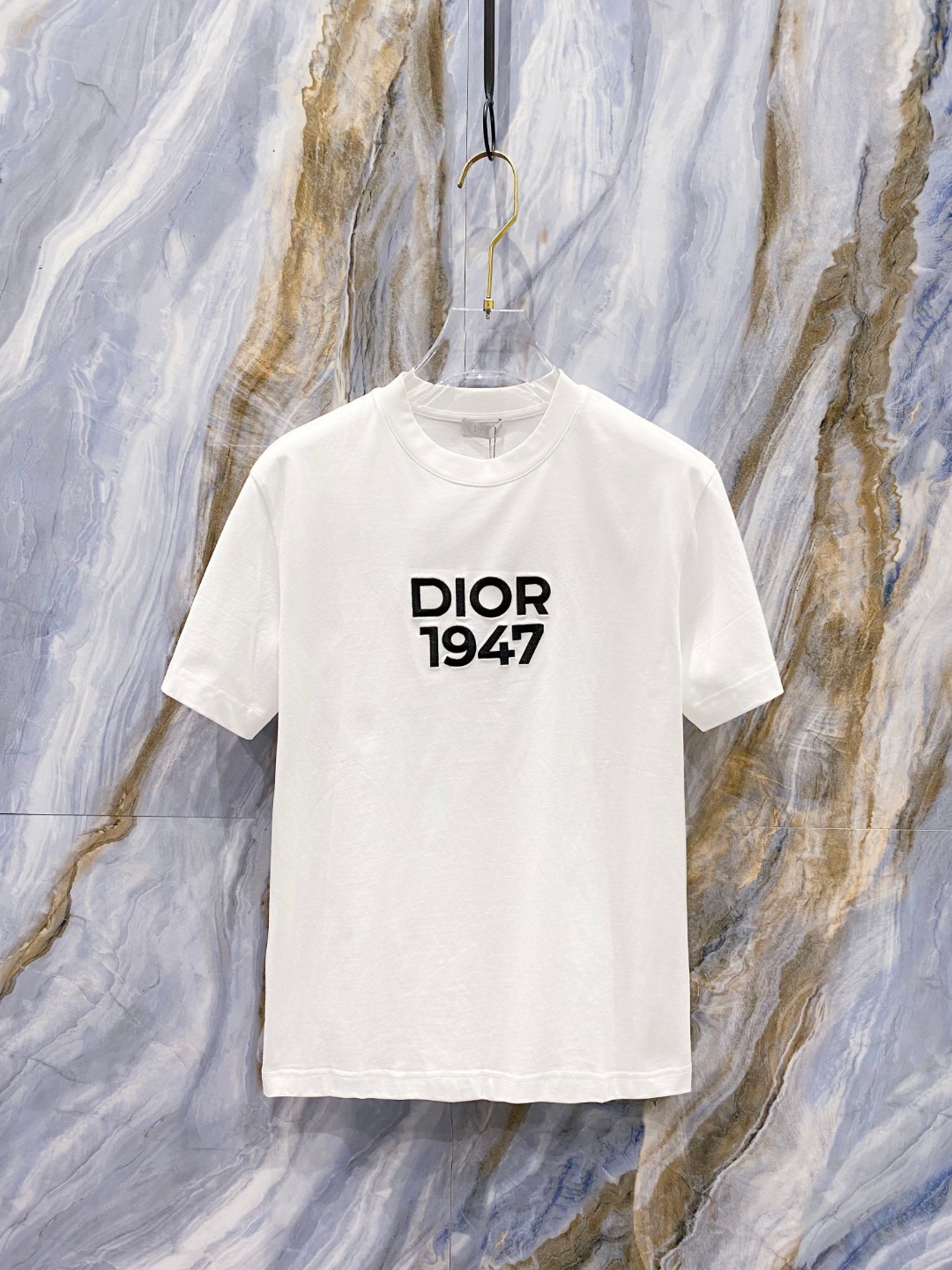 Dior 1947 Cotton T-Shirt - Classic Round Neck, Embroidered Logo, Unisex Style 2 o 1ig65b5pc1r6l1md31kkl73v1sca0