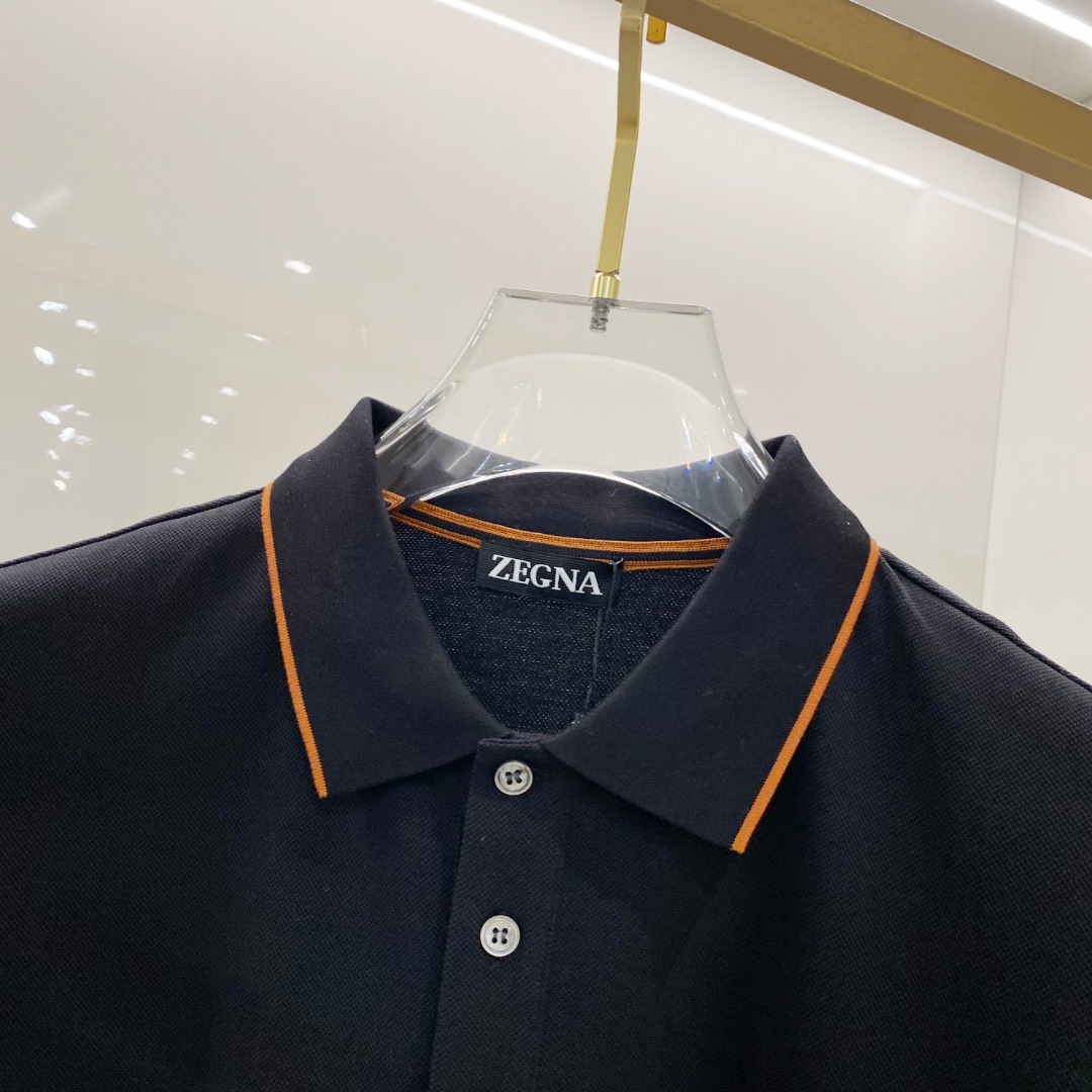  杰尼亚  2025ss夏季新款 logo男士翻领Polo衫！经典商务男款，高端男装的天花板级别的商务男