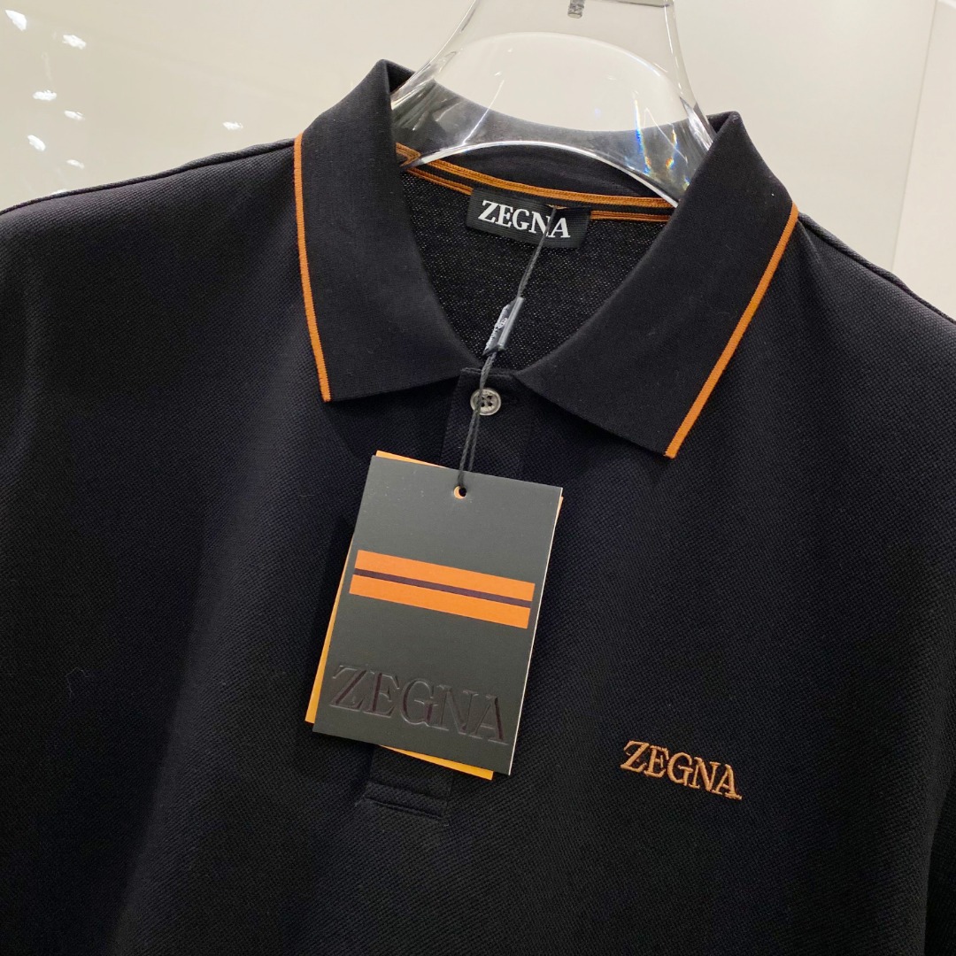  杰尼亚  2025ss夏季新款 logo男士翻领Polo衫！经典商务男款，高端男装的天花板级别的商务男