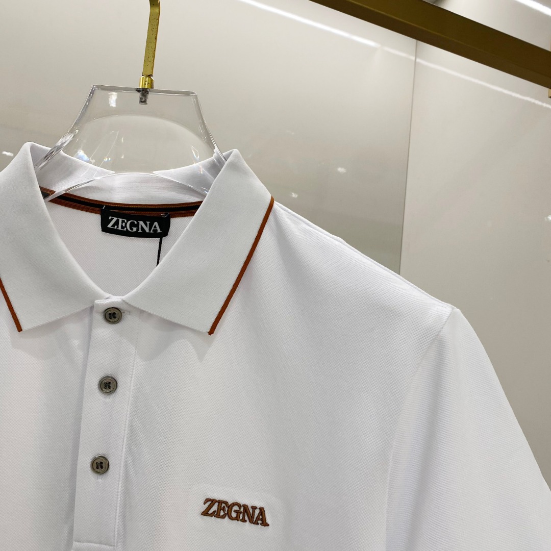  杰尼亚  2025ss夏季新款 logo男士翻领Polo衫！经典商务男款，高端男装的天花板级别的商务男