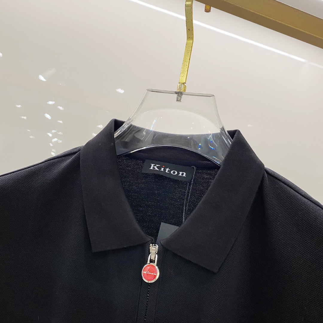  kiton 2025ss夏季新款 logo男士翻领Polo衫！经典商务男款，高端男装的天花板级别的商务