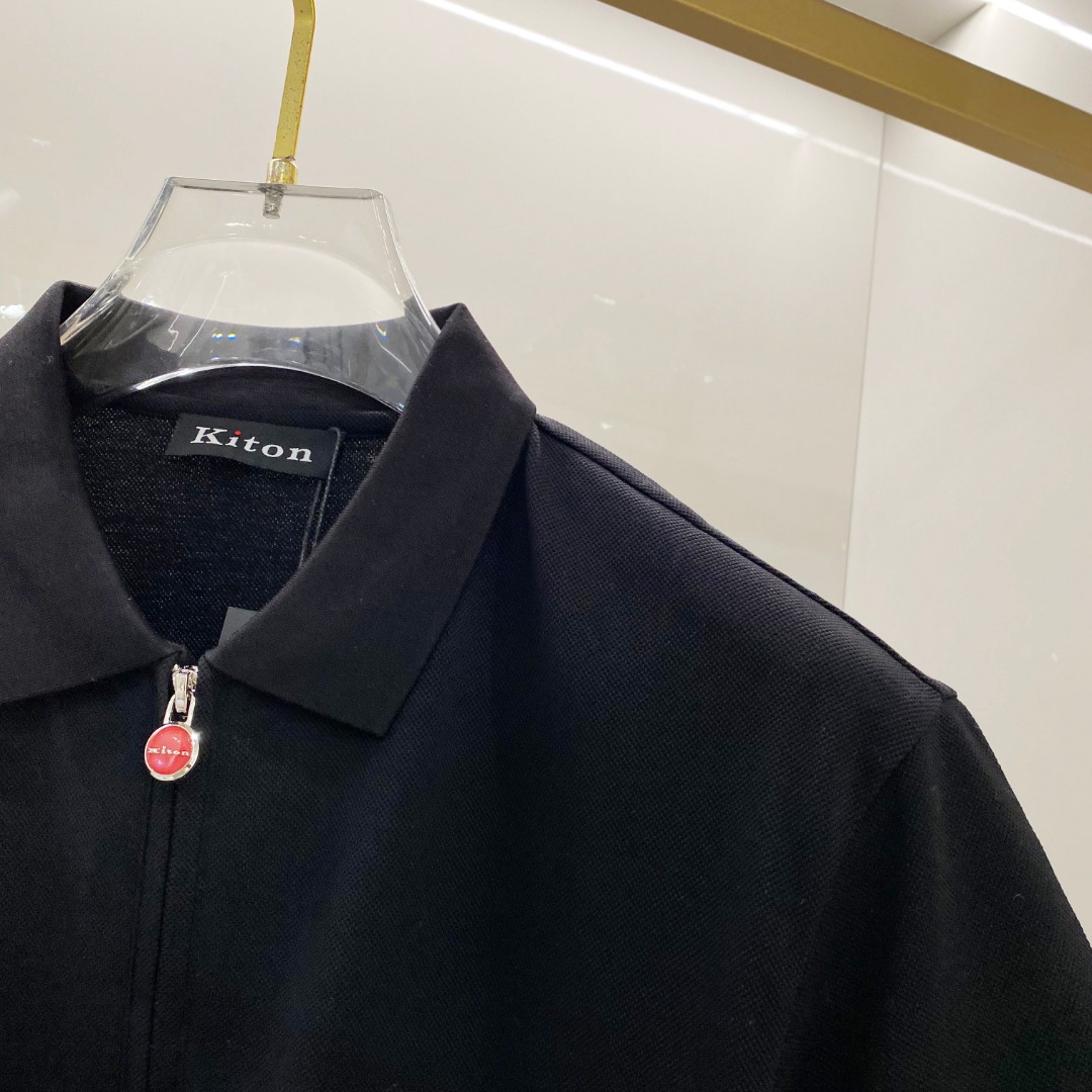  kiton 2025ss夏季新款 logo男士翻领Polo衫！经典商务男款，高端男装的天花板级别的商务