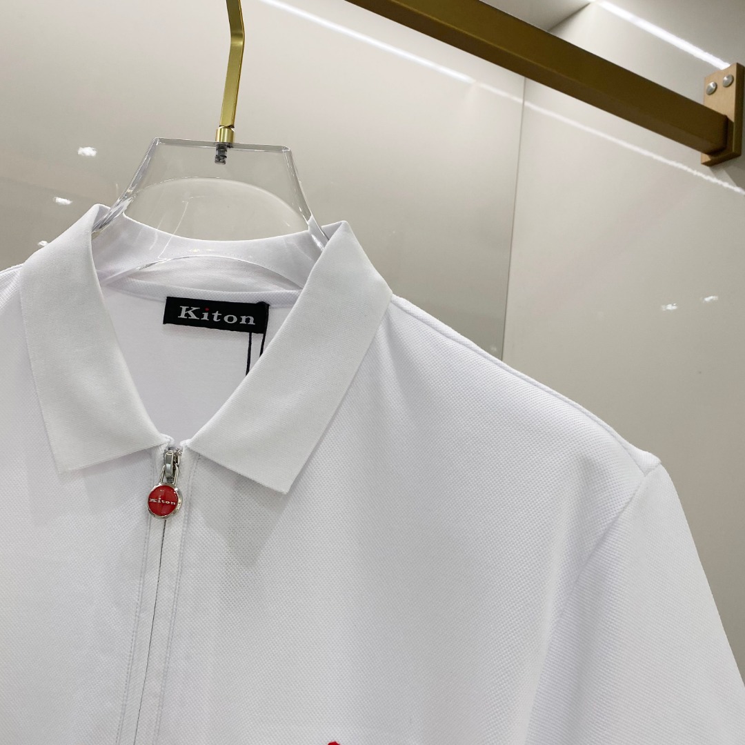  kiton 2025ss夏季新款 logo男士翻领Polo衫！经典商务男款，高端男装的天花板级别的商务