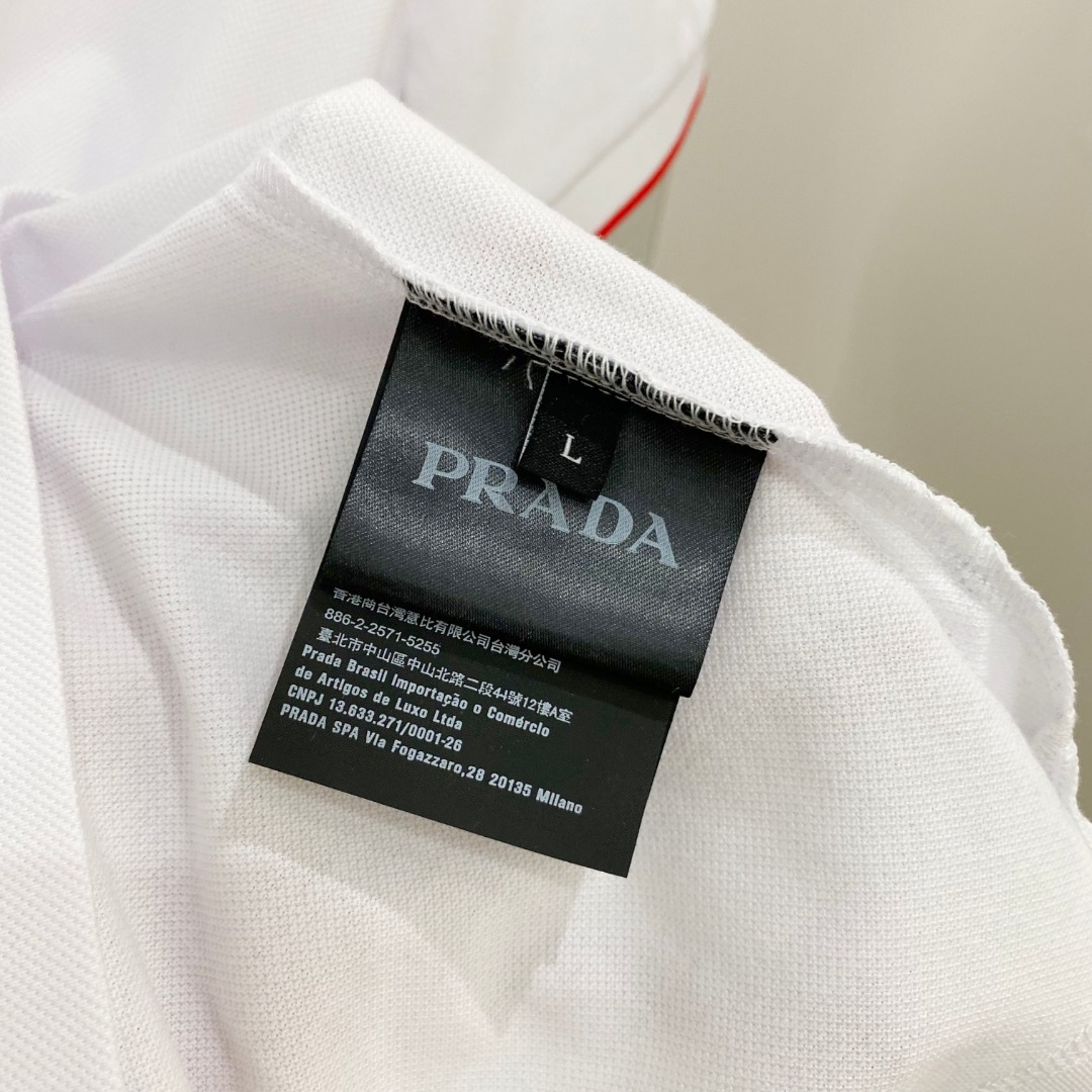  普拉达 2025ss夏季新款 logo男士翻领Polo衫！经典商务男款，高端男装的天花板级别的商务男款
