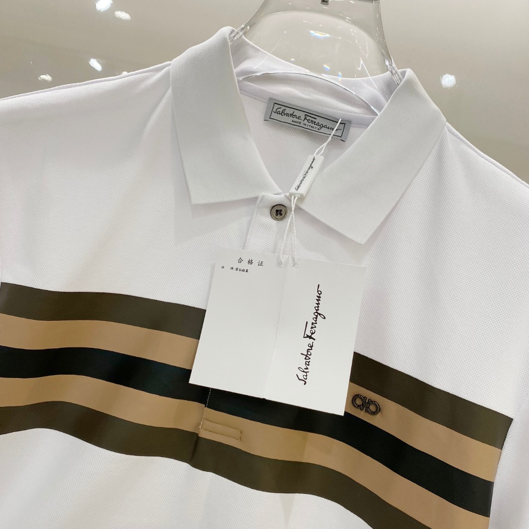  菲拉格慕 2025ss夏季新款 logo男士翻领Polo衫！经典商务男款，高端男装的天花板级别的商务男