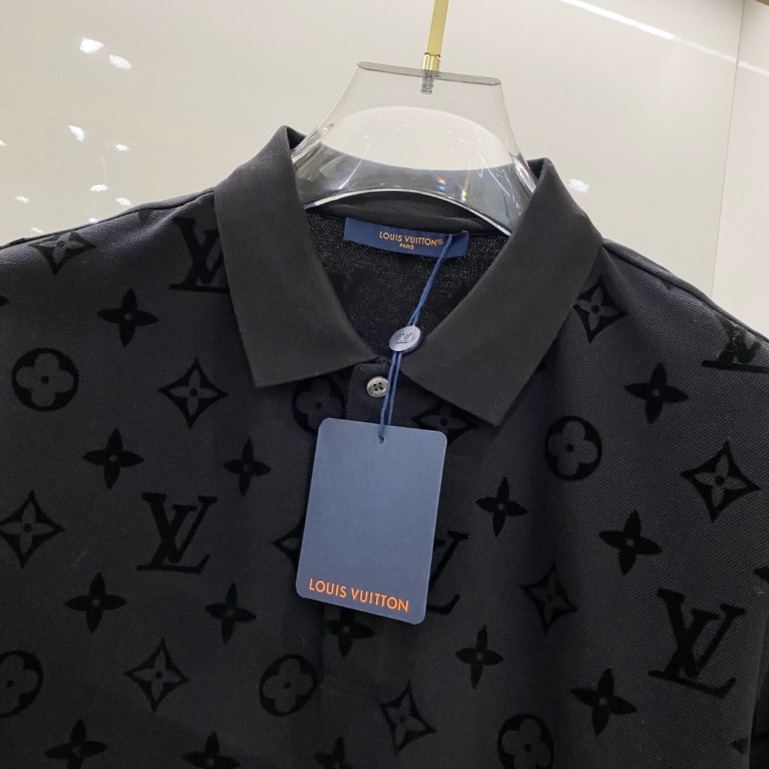  LV 2025ss夏季新款 logo男士翻领Polo衫！经典商务男款，高端男装的天花板级别的商务男款！
