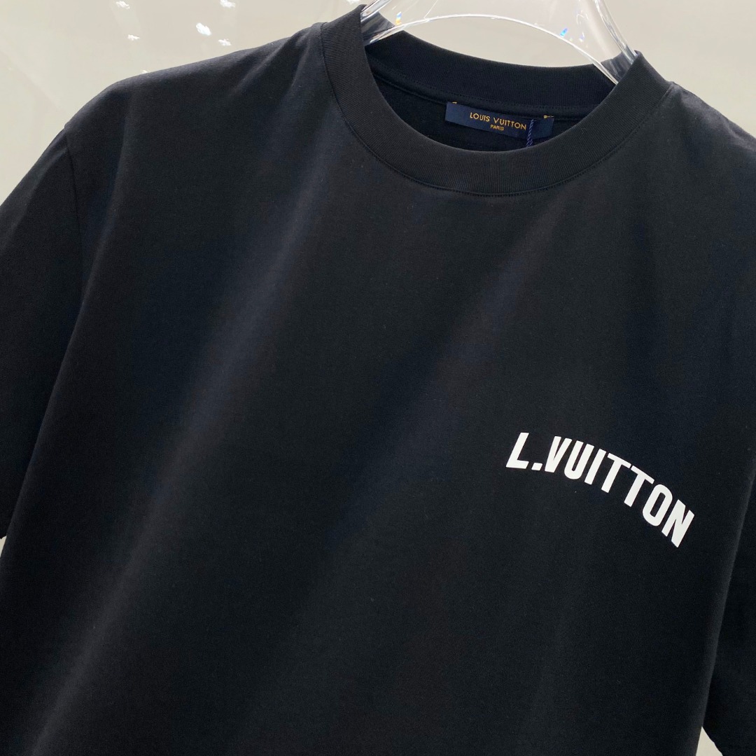  LV 2025早春新款男女同款👫短袖T恤，！定制专属纯棉面料，定制原版工艺螺纹，胸前重工字母logo工