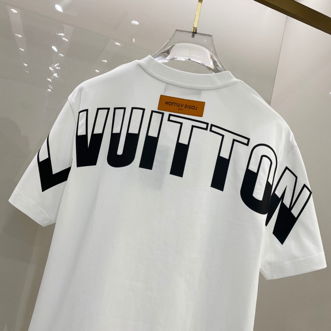  LV 2025早春新款男女同款👫短袖T恤，！定制专属纯棉面料，定制原版工艺螺纹，胸前重工字母logo工