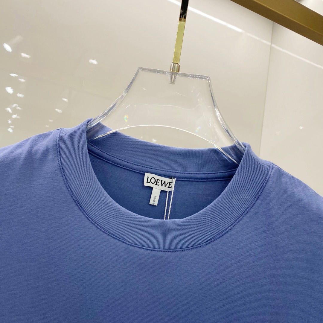  罗意威 2025早春新款男女同款👫短袖T恤，！定制专属纯棉面料，定制原版工艺螺纹，胸前重工字母logo