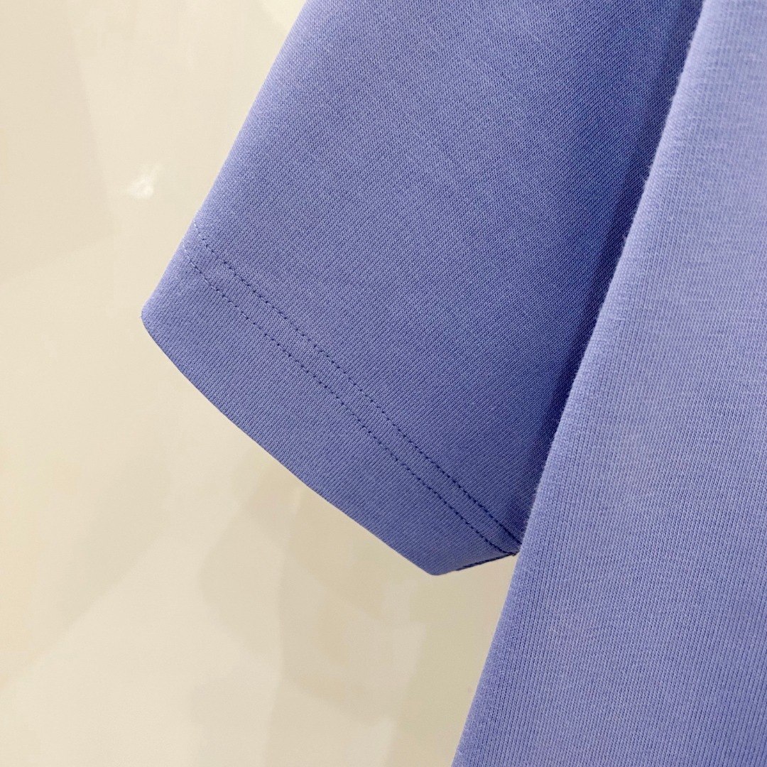  罗意威 2025早春新款男女同款👫短袖T恤，！定制专属纯棉面料，定制原版工艺螺纹，胸前重工字母logo