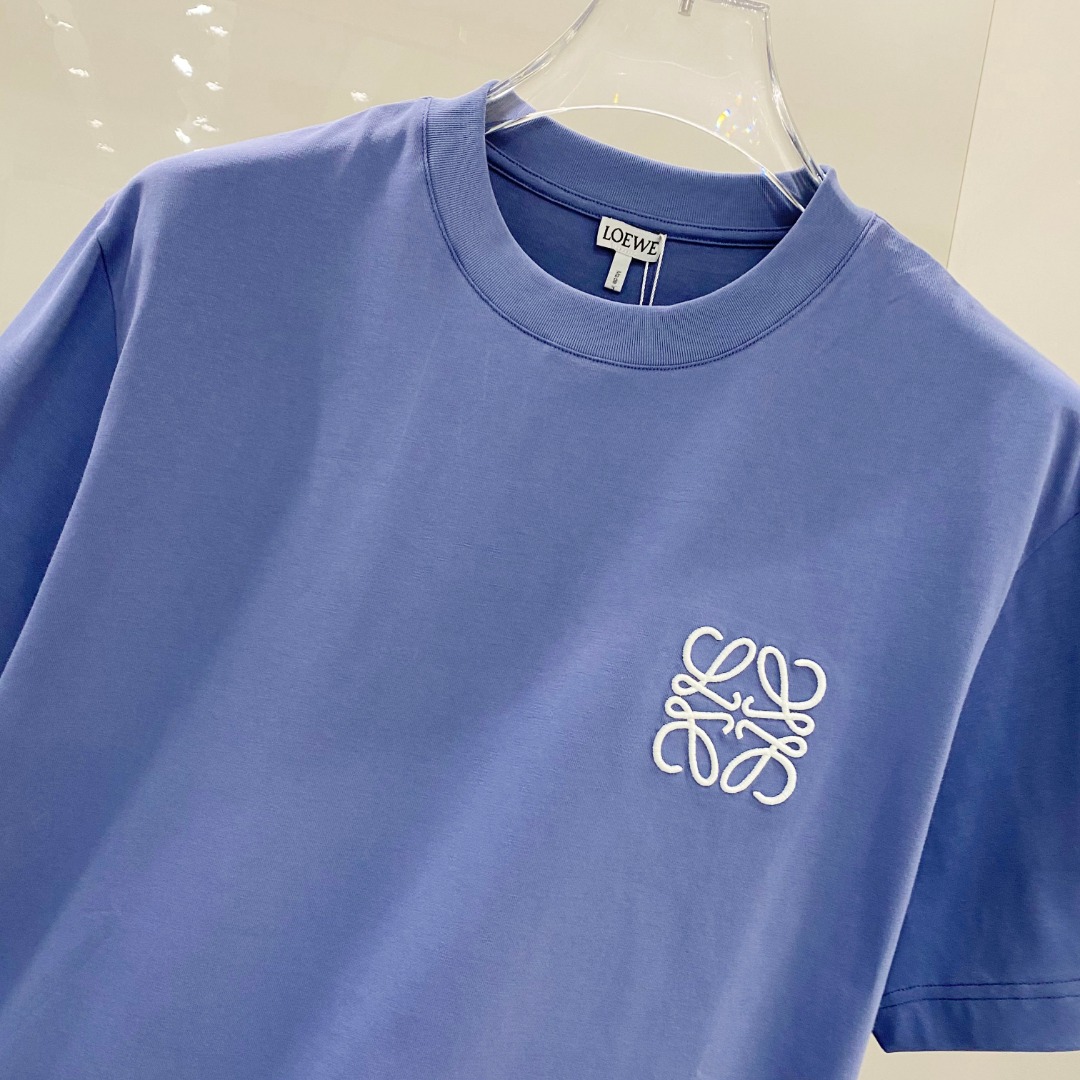  罗意威 2025早春新款男女同款👫短袖T恤，！定制专属纯棉面料，定制原版工艺螺纹，胸前重工字母logo