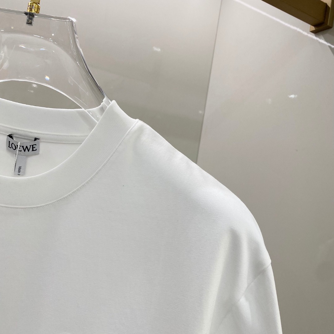  罗意威 2025早春新款男女同款👫短袖T恤，！定制专属纯棉面料，定制原版工艺螺纹，胸前重工字母logo