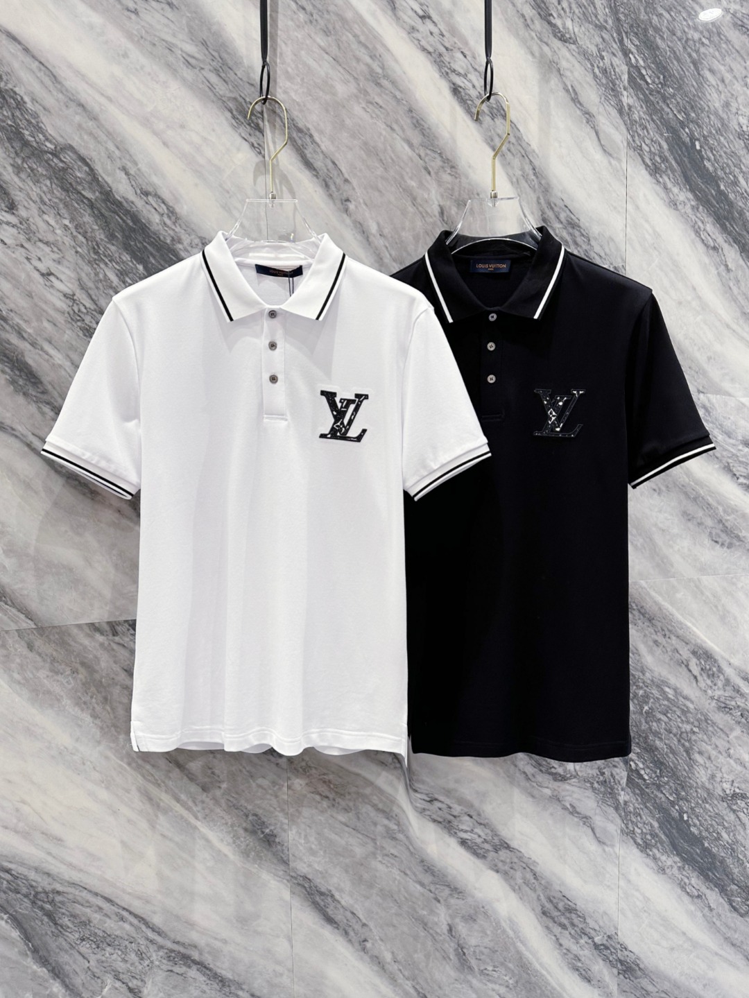  LV 2025ss夏季新款 logo男士翻领Polo衫！经典商务男款，高端男装的天花板级别的商务男款！