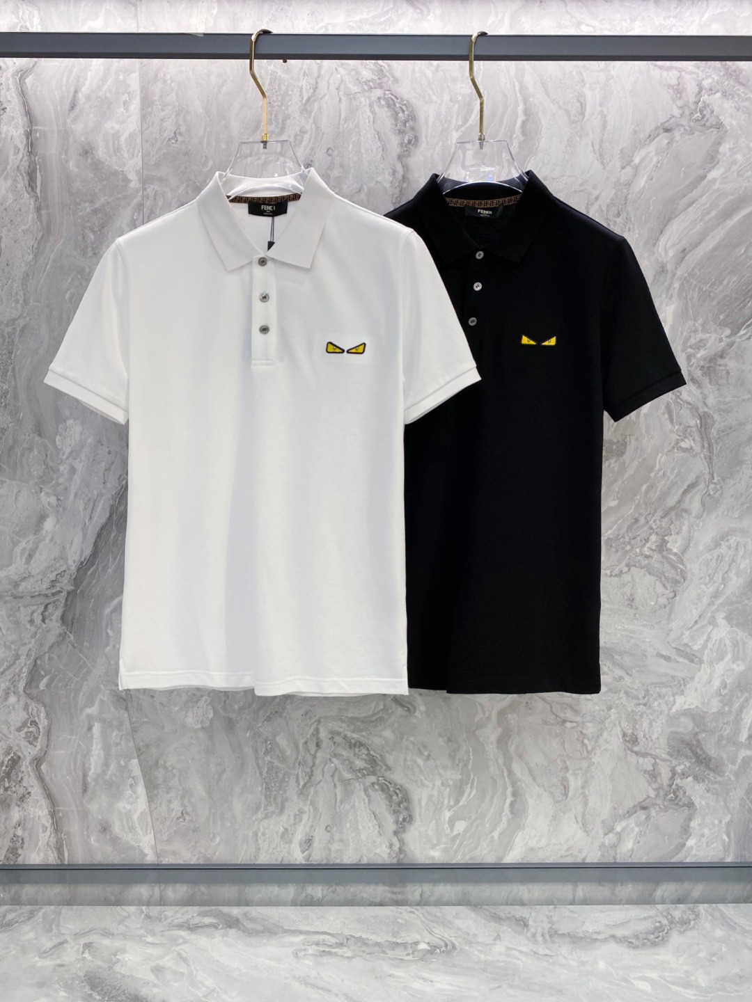 芬迪 2026ss夏季新款 logo男士翻领Polo衫！经典商务男款，高端男装的天花板级别的商务男款！简