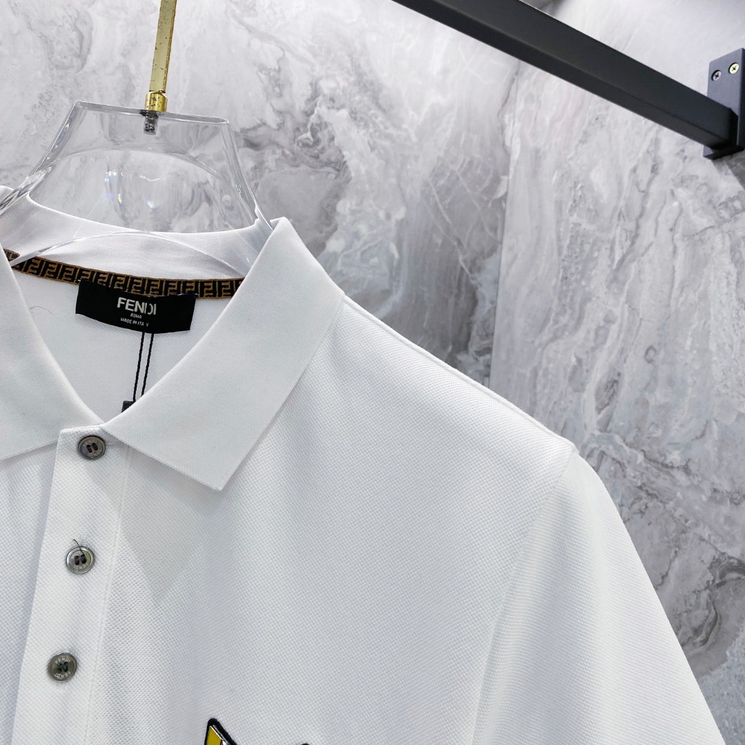 芬迪 2026ss夏季新款 logo男士翻领Polo衫！经典商务男款，高端男装的天花板级别的商务男款！简