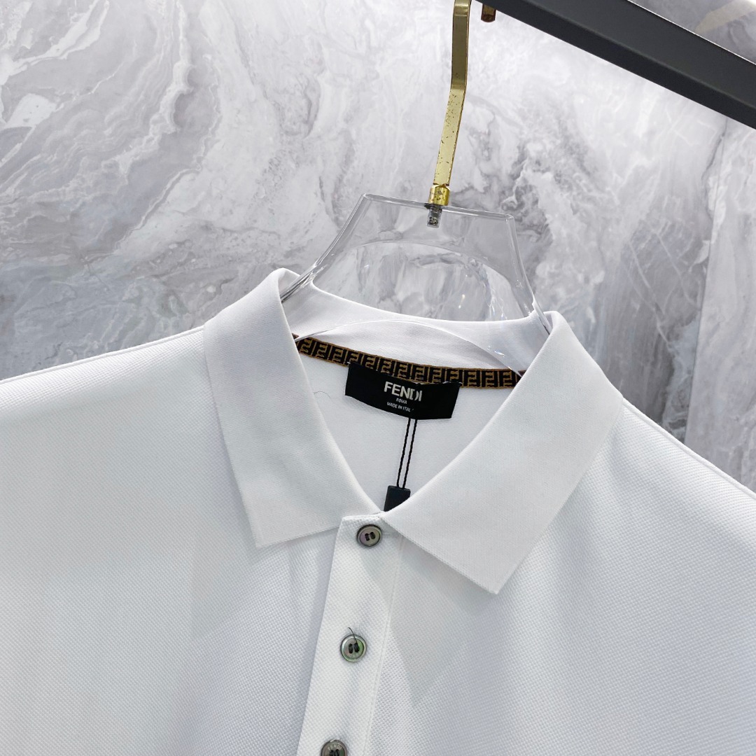 芬迪 2026ss夏季新款 logo男士翻领Polo衫！经典商务男款，高端男装的天花板级别的商务男款！简