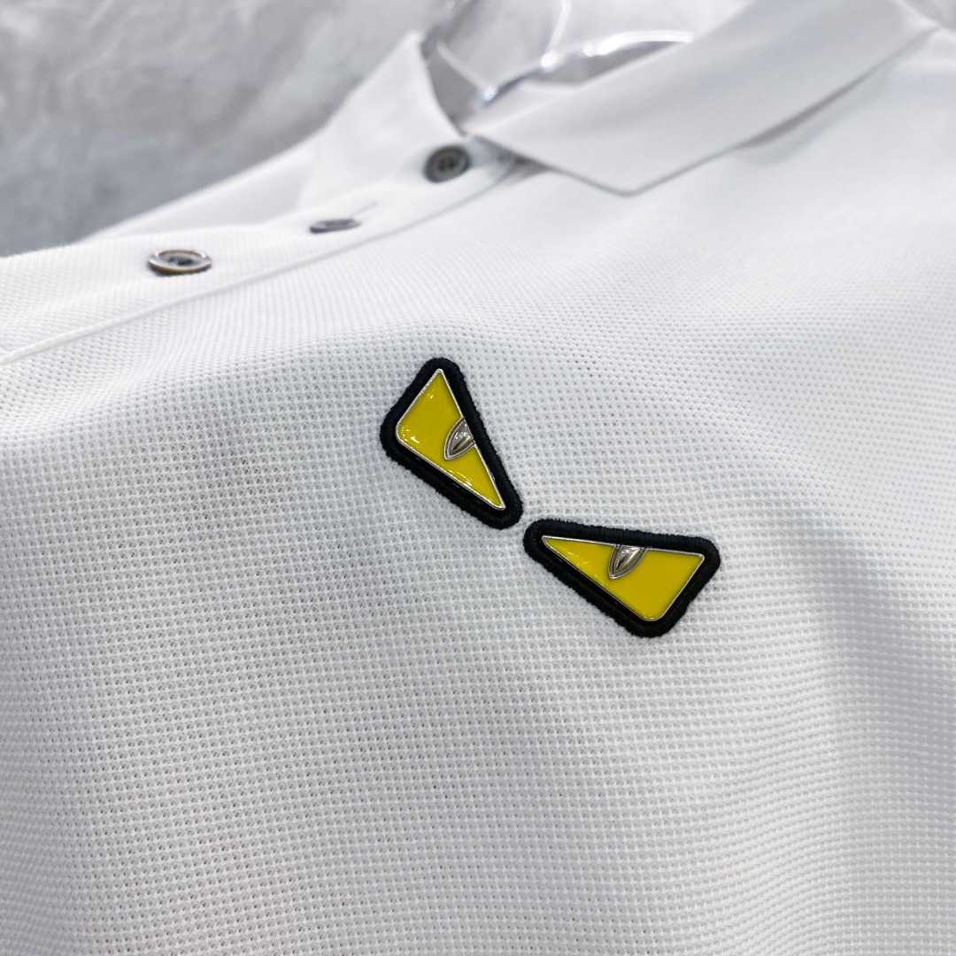 芬迪 2026ss夏季新款 logo男士翻领Polo衫！经典商务男款，高端男装的天花板级别的商务男款！简