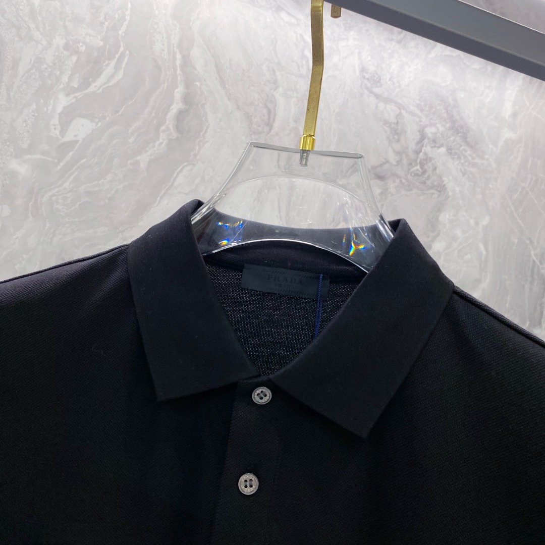 普拉达 2026ss夏季新款 logo男士翻领Polo衫！经典商务男款，高端男装的天花板级别的商务男款！