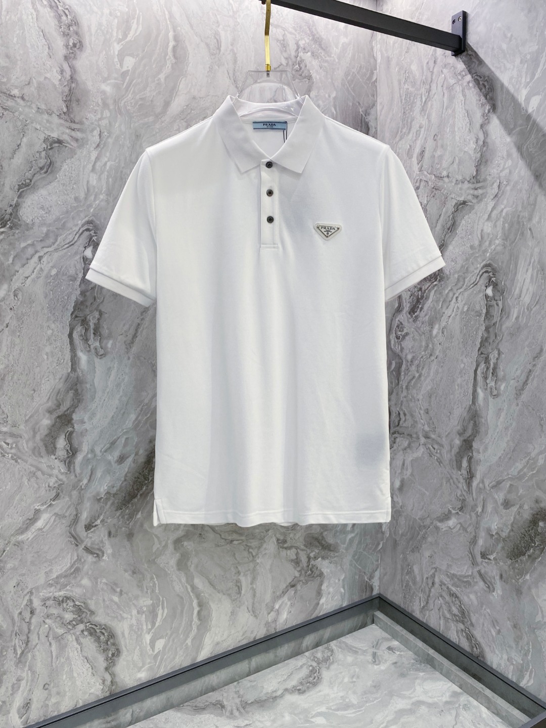 普拉达 2026ss夏季新款 logo男士翻领Polo衫！经典商务男款，高端男装的天花板级别的商务男款！