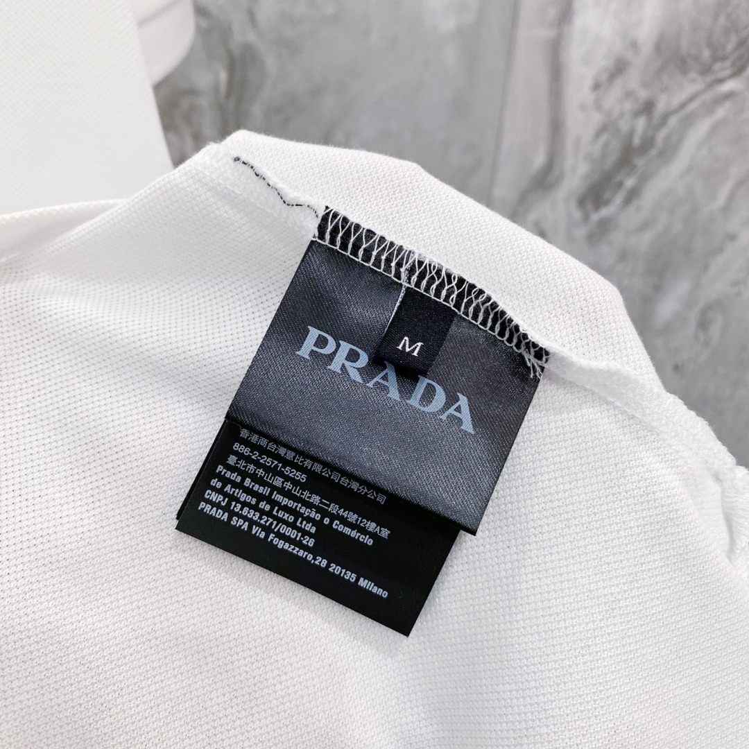 普拉达 2026ss夏季新款 logo男士翻领Polo衫！经典商务男款，高端男装的天花板级别的商务男款！