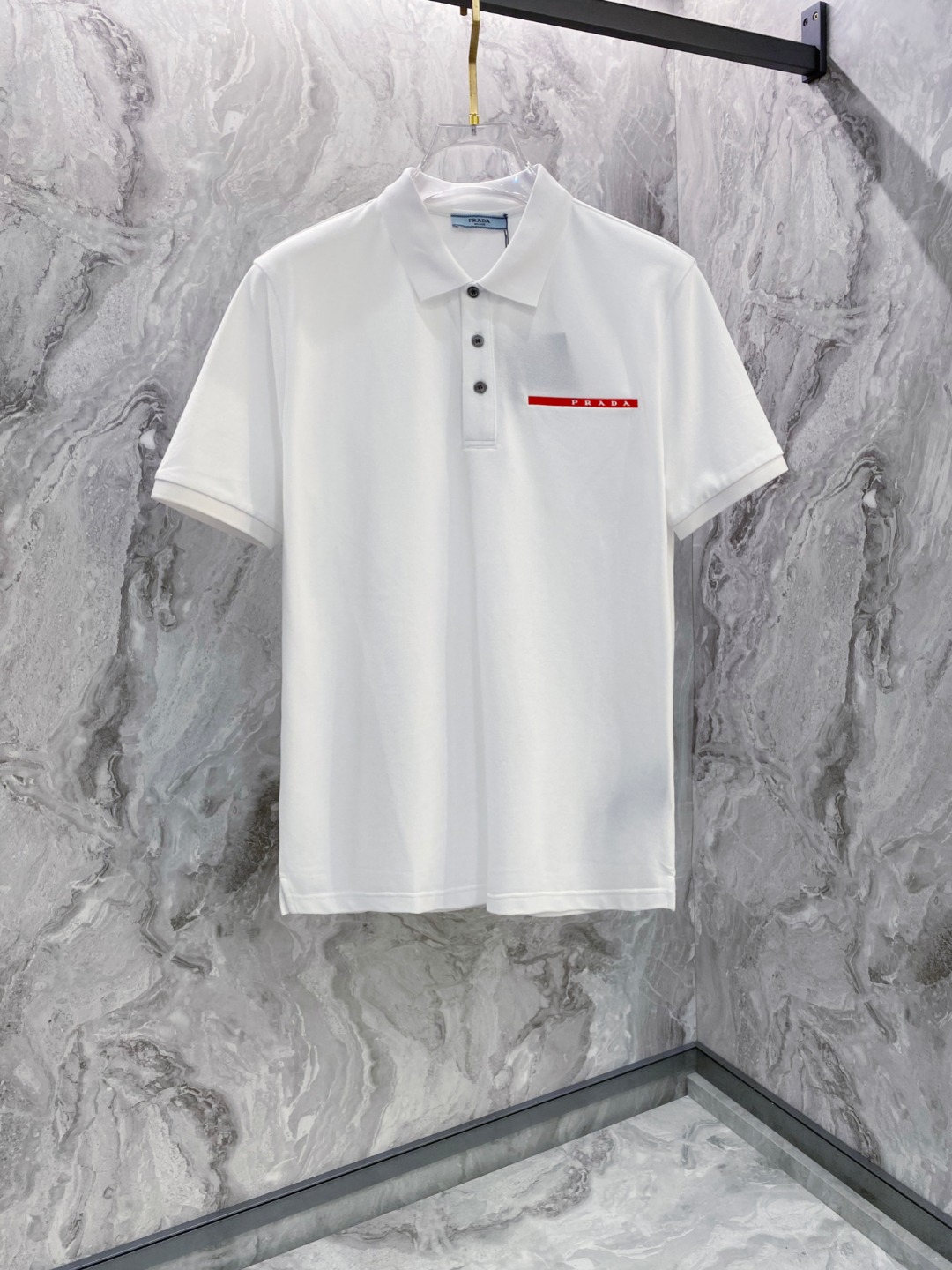 普拉达 2026ss夏季新款 logo男士翻领Polo衫！经典商务男款，高端男装的天花板级别的商务男款！