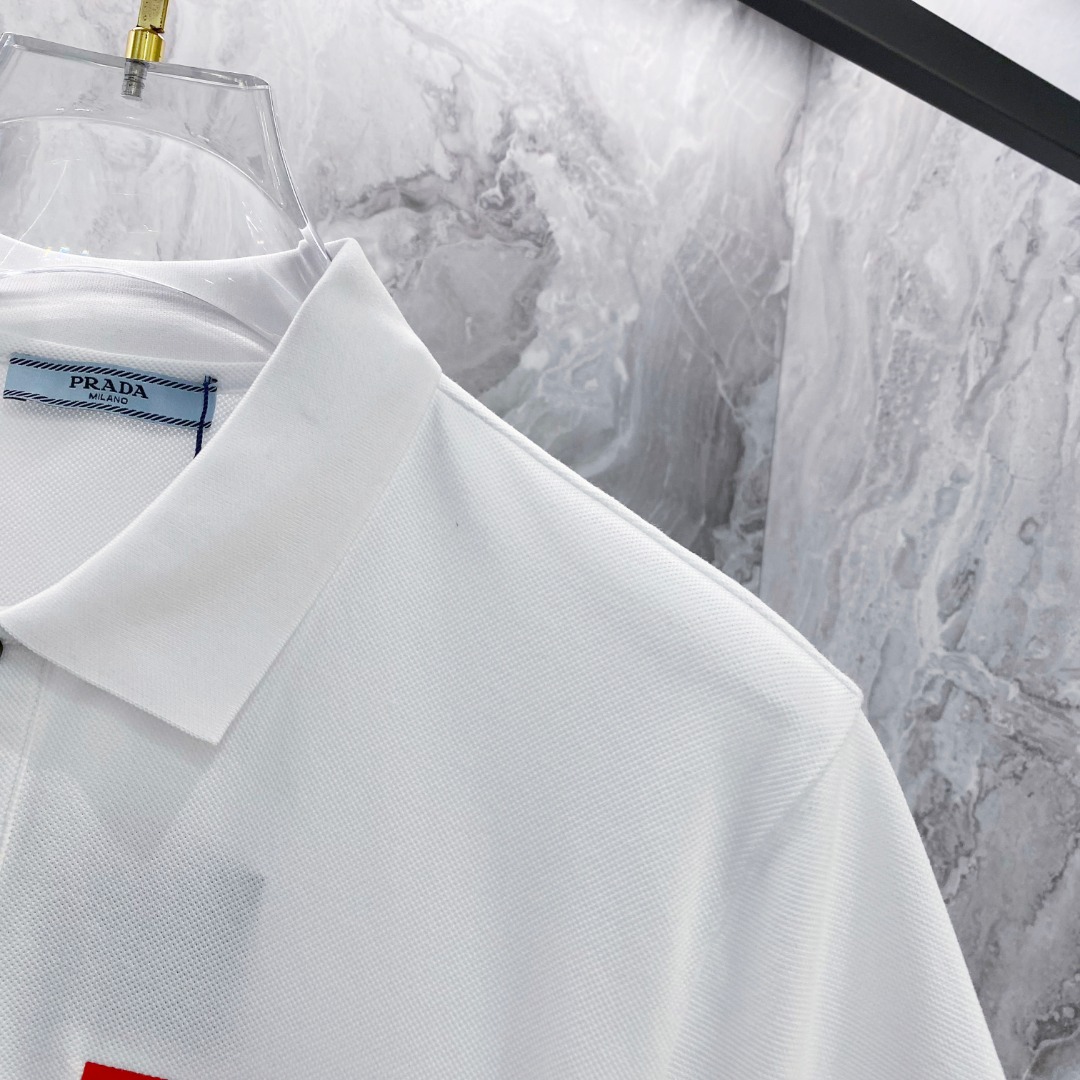 普拉达 2026ss夏季新款 logo男士翻领Polo衫！经典商务男款，高端男装的天花板级别的商务男款！