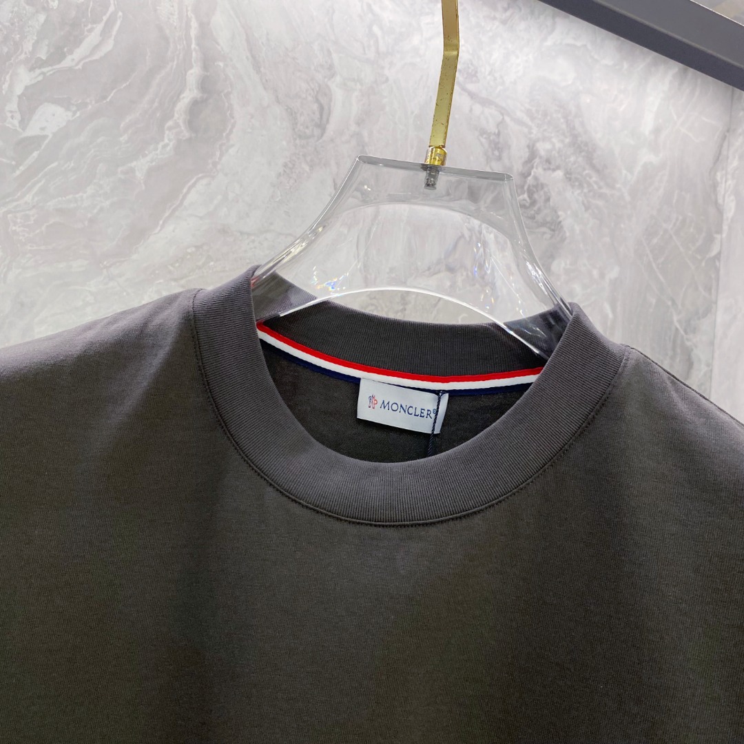 蒙口 2026夏装新款男女同款👫短袖T恤，！定制专属纯棉面料，定制原版工艺螺纹，胸前重工字母logo工艺