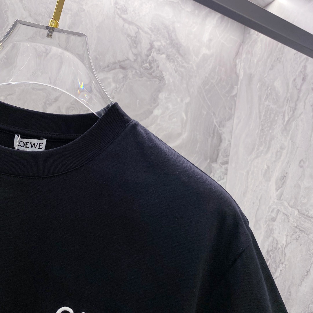 罗意威 夏装新款男女同款👫短袖T恤，！定制专属纯棉面料，定制原版工艺螺纹，胸前重工字母logo工艺设计！