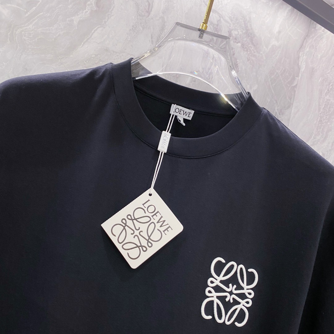 罗意威 夏装新款男女同款👫短袖T恤，！定制专属纯棉面料，定制原版工艺螺纹，胸前重工字母logo工艺设计！