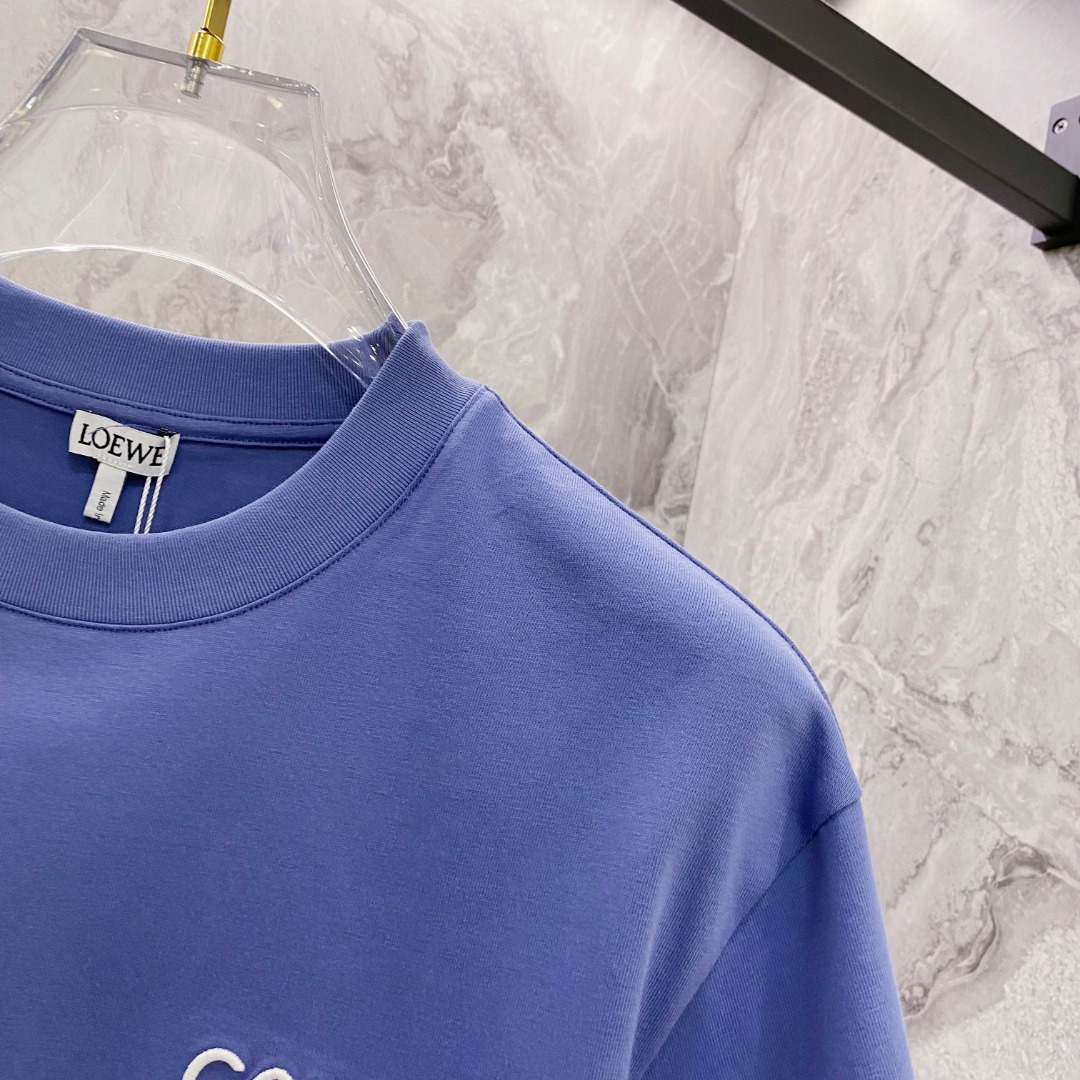 罗意威 夏装新款男女同款👫短袖T恤，！定制专属纯棉面料，定制原版工艺螺纹，胸前重工字母logo工艺设计！