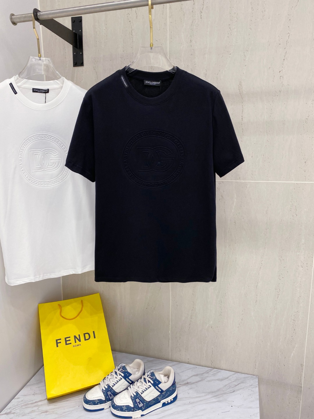 杜嘉班*D&G 25SS春夏新款首发专柜最新款短袖圆领T恤 高端订制 设计前卫时尚！品牌logo重工艺设