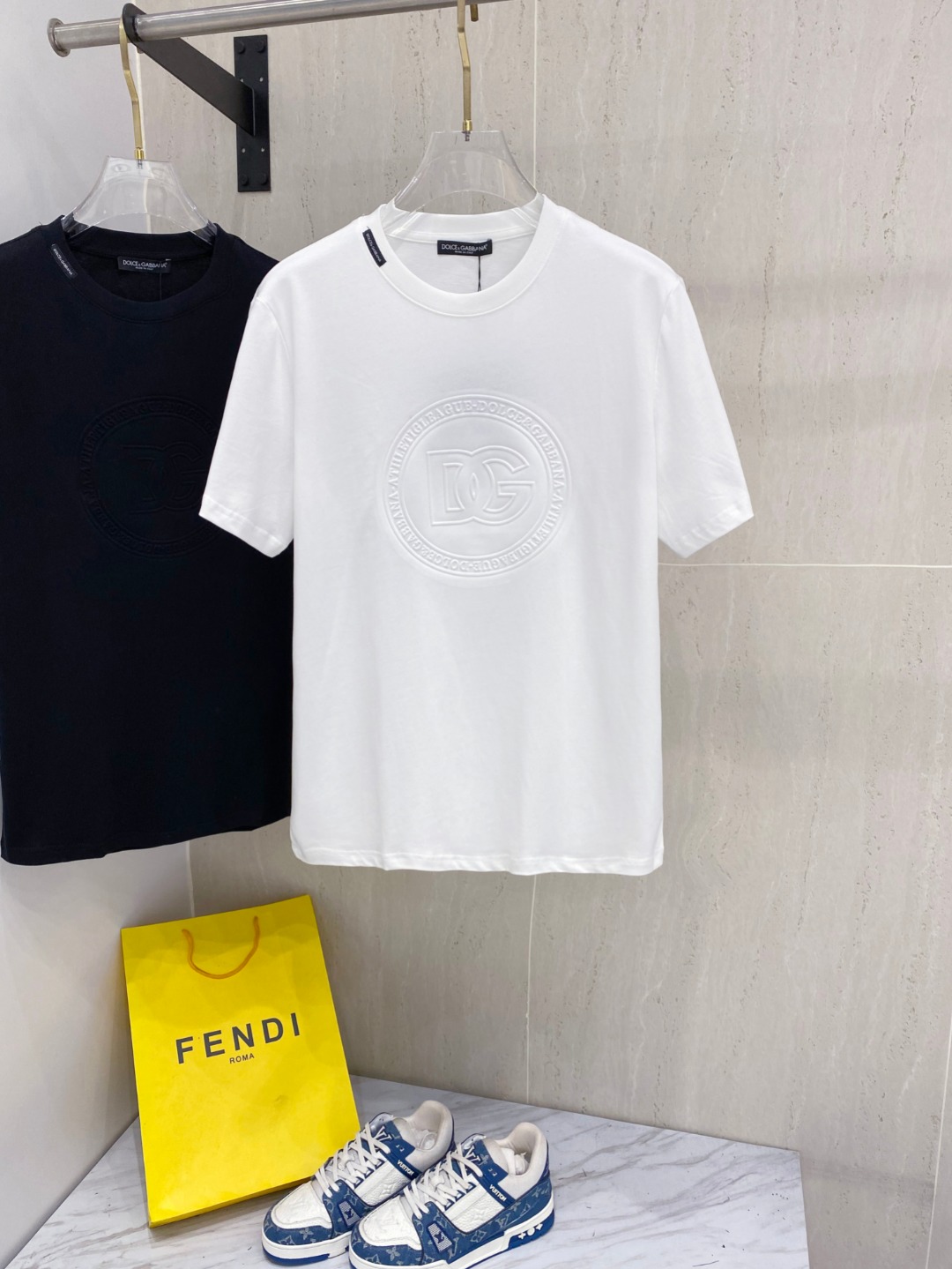 杜嘉班*D&G 25SS春夏新款首发专柜最新款短袖圆领T恤 高端订制 设计前卫时尚！品牌logo重工艺设