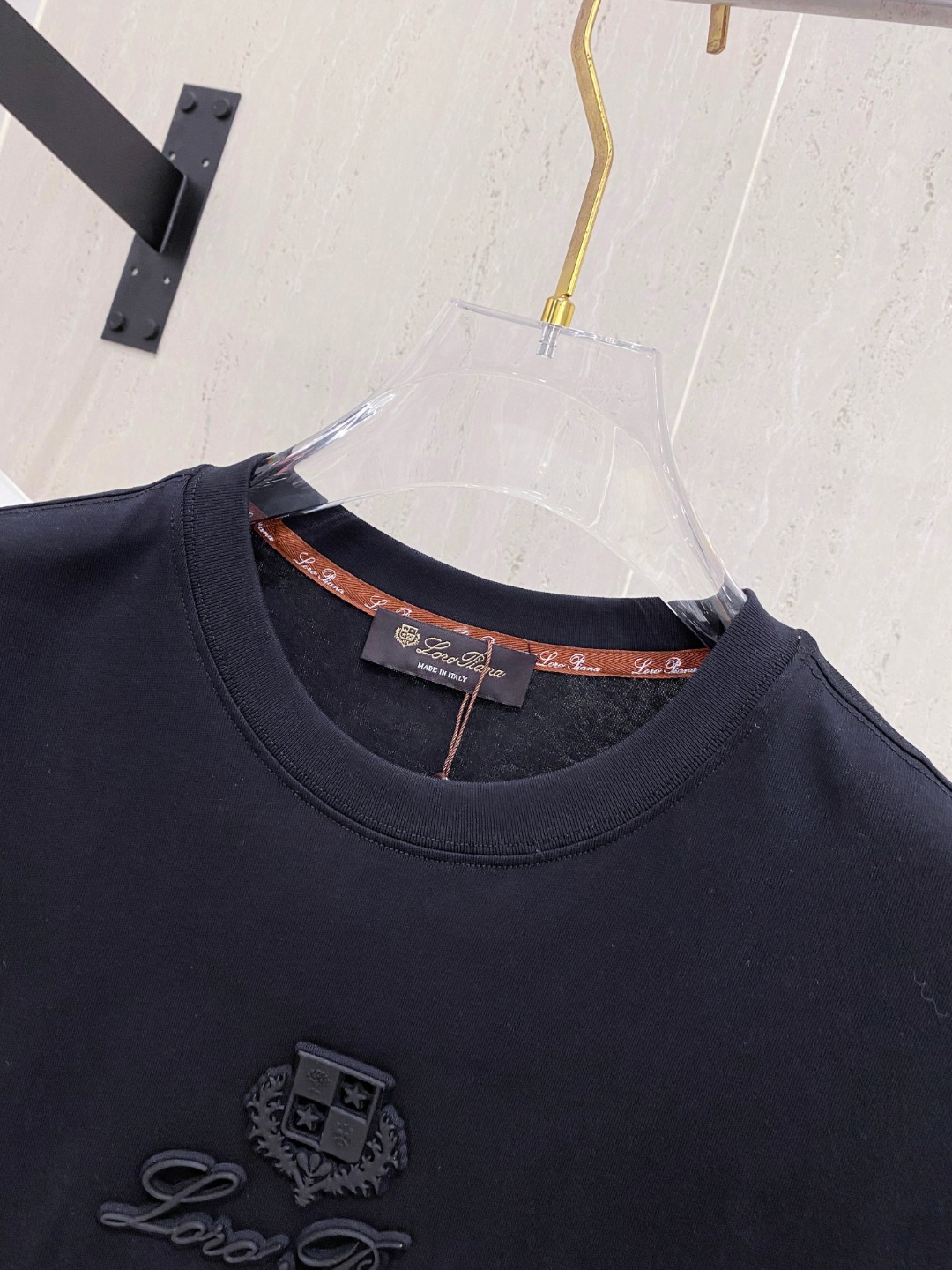 Loro Piana诺悠翩雅 25SS春夏新款首发专柜最新款短袖圆领T恤 高端订制 设计前卫时尚！品牌l