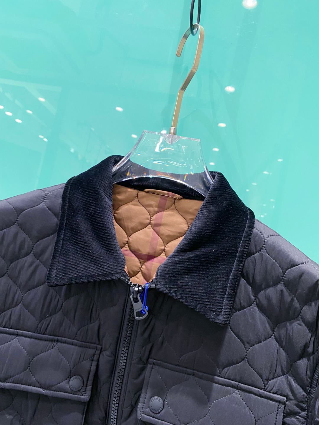 BURBERRY/巴宝莉春季男士棉衣格纹夹克外套~此款棉服夹克取材客供进口材质制成面料手感厚实密度极高具