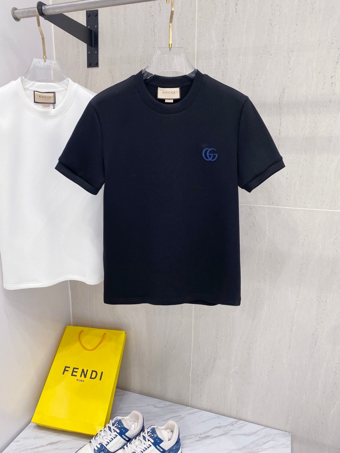 Gucci Embroidered Logo Tee - Premium Cotton Blend, Short Sleeve, Casual Style 2 o 1j3r8lce7p8l9mqab21i7imlc0