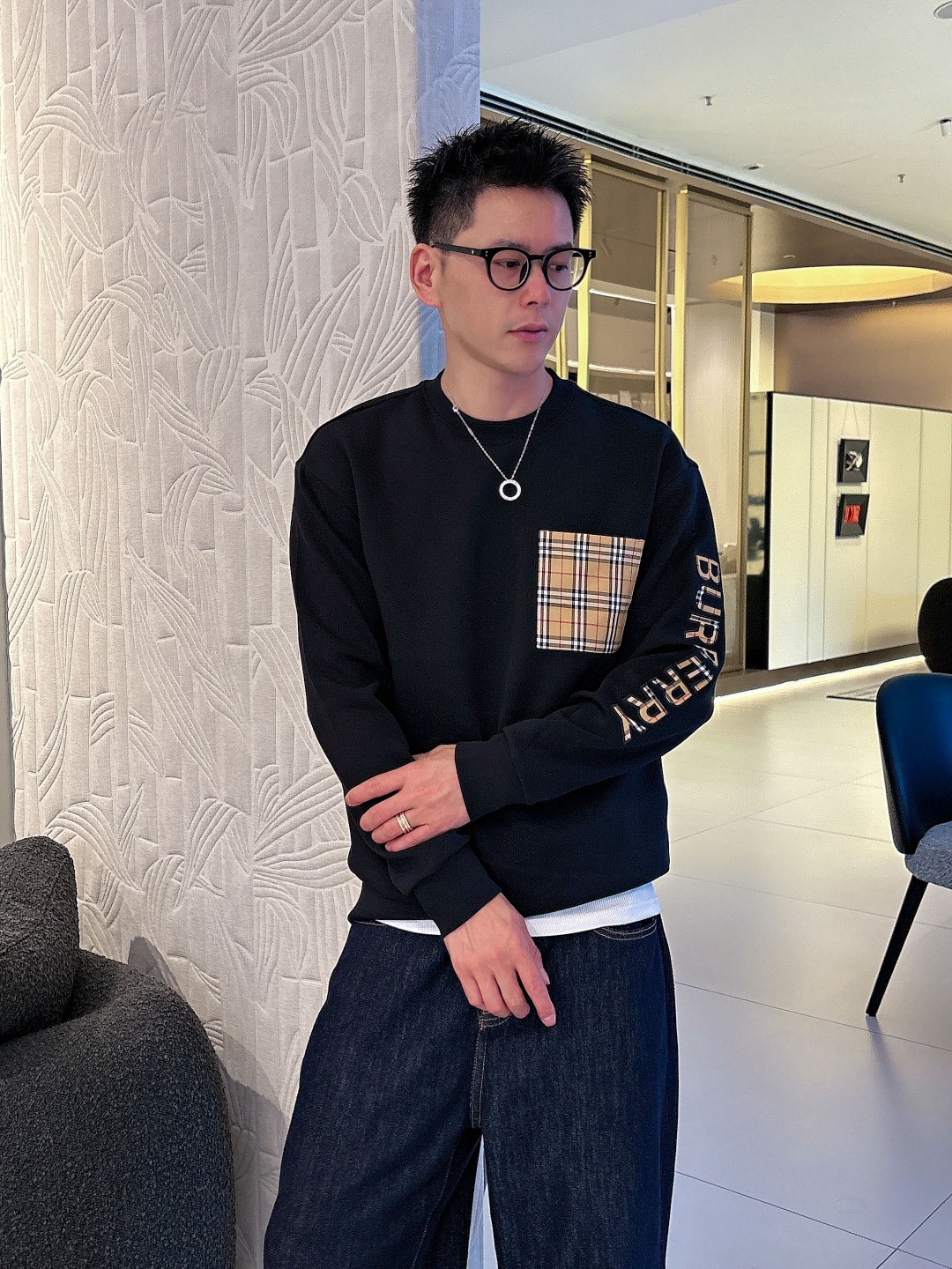 BURBERRY巴宝莉 2025ss秋冬新品 长袖太空棉卫衣，经典Logo设计，百搭款 官网同步发售 定