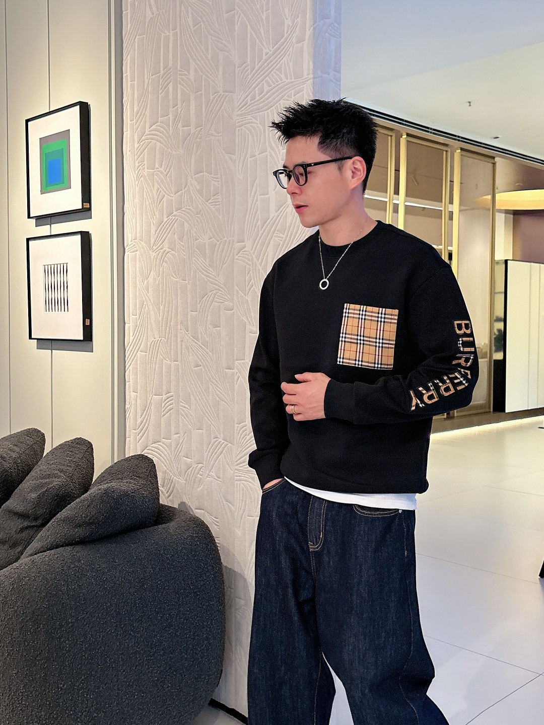 BURBERRY巴宝莉 2025ss秋冬新品 长袖太空棉卫衣，经典Logo设计，百搭款 官网同步发售 定