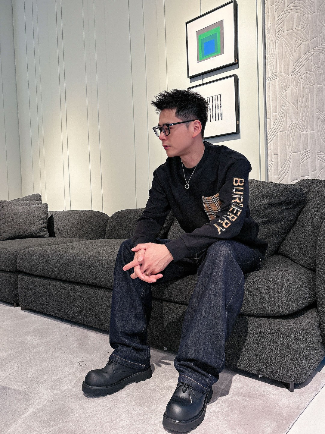 BURBERRY巴宝莉 2025ss秋冬新品 长袖太空棉卫衣，经典Logo设计，百搭款 官网同步发售 定