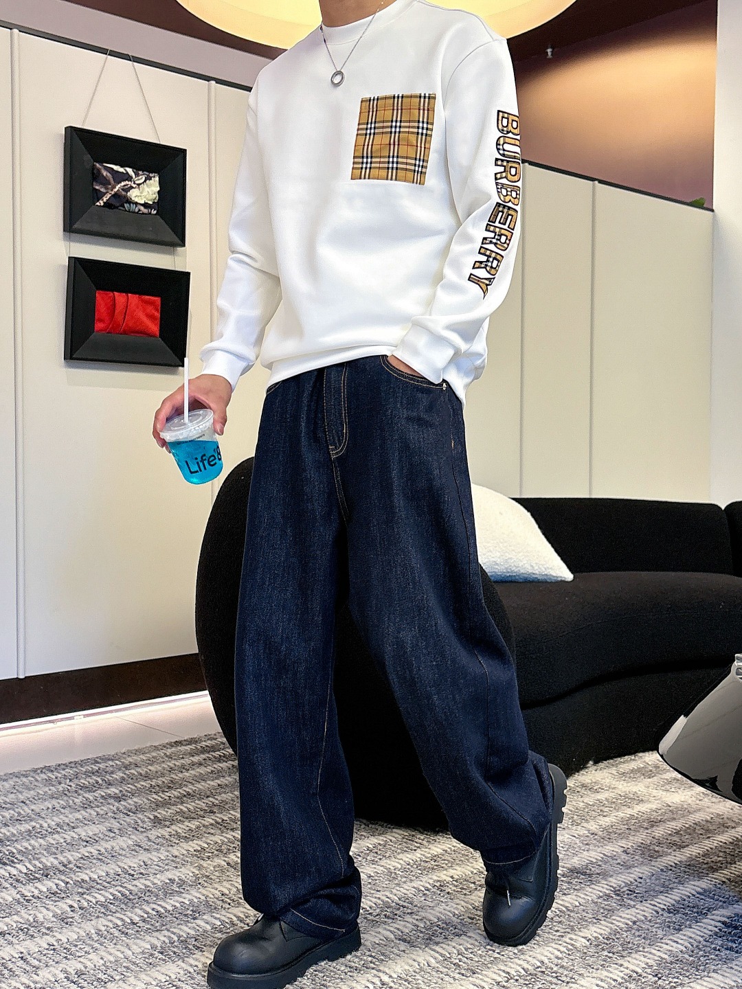 BURBERRY巴宝莉 2025ss秋冬新品 长袖太空棉卫衣，经典Logo设计，百搭款 官网同步发售 定