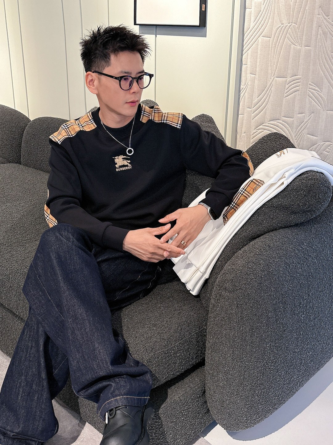 BURBERRY巴宝莉 2025ss秋冬新品 长袖太空棉卫衣，经典Logo设计，百搭款 官网同步发售 定