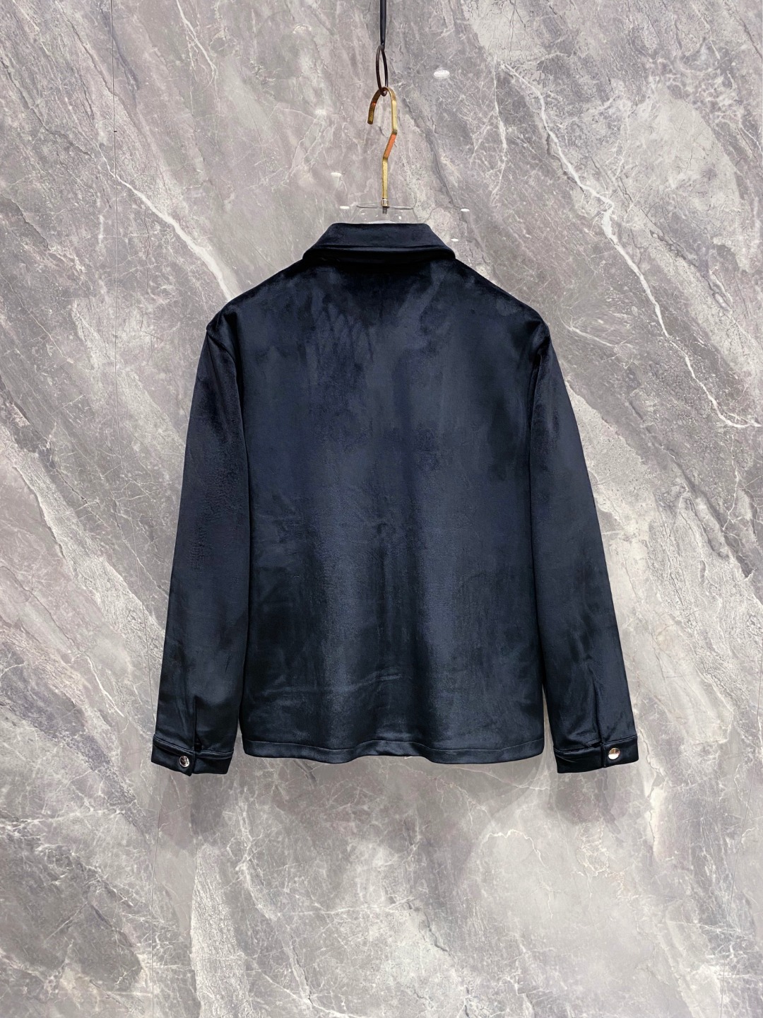 普拉达 25SS丝绒丹宁横须贺夹克●正品35500购入开发●7*7斜纹植绒布●人丝里布●定制1：1链子●