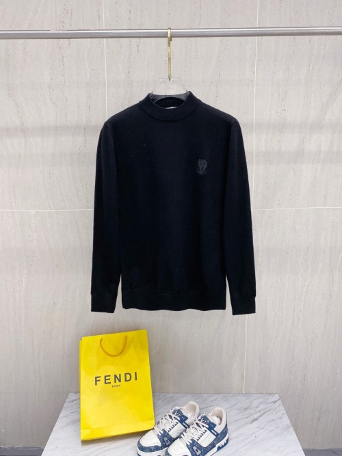 Brunello Cucinelli Wool Blend Mock Neck Sweater - Soft & Warm 8 Brunello Cucinelli Wool Blend Mock Neck Sweater - Soft & Warm