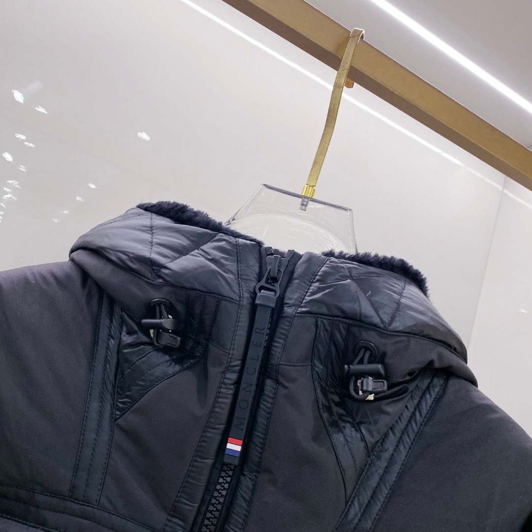 特级羽绒⬆️ Moncler Grenoble男士Morgins羊毛皮拼接里羽绒服.高端单品.原版购入开